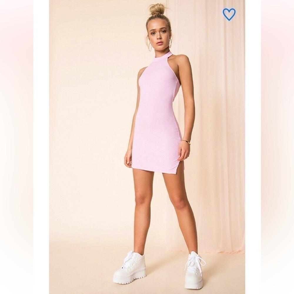 SUPERDOWN ORIANA RIBBED HALTER DRESS - Picture 3 of 13